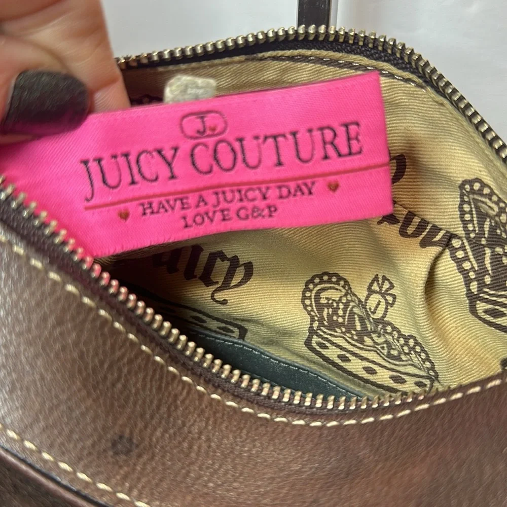 Y2K Juicy Couture Brown leather and suede shoulder bag 🤩 - Picture 12 of 14